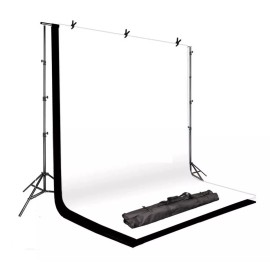 Portafondos Blanco Negro Soporte Ciclorama Estudio Fotográfico 2 Dondo Blanco Negro