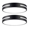 Wheatronic LED Ceiling Light Flush Mount 24W, Black Kitchen Light