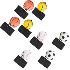 EIMZU Ball with Cord Children, 8 Pieces Sports Wrist Ball, Diameter 6 cm Ball on the Cord, Wrist Return Ball, Bracelet Toy for Children Adults