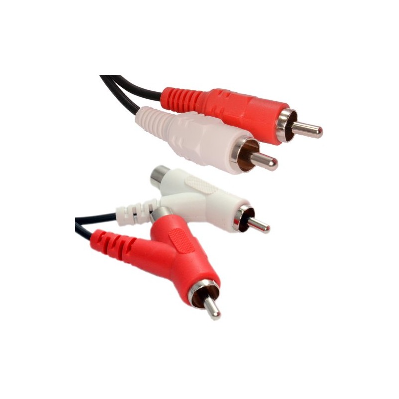 kenable Stackable 2 x RCA Phonos to Phonos Audio Cable