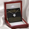 Administrative Office Coordinator Necklace Message Card Box Love Knot Mahogany
