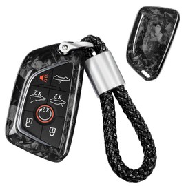 Upgraded Forged Black Key Fob Cover with Keychain Compatible with Corvette C8 2020 2021 2022 2023 2024 2025 2026 Key Fob Protector Remote Control Key Accessories(Forged Black)