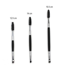PACKOVE 3Pcs Eyebrow Brush Professional Eyebrow and Eyelash Applicators with Wooden Handles for Makeup Application and Beauty Routine for Women Black