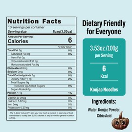 VOLO VERO Konjac Shirataki Noodle Fettuccine, 10 Packs, Gluten Free, Vegan, Keto, Sugar-Free, Fat-Free, Low Calorie, Ready to Eat Low-Carb Pasta, Quick Healthy Diet, Holiday Gifts