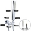 Backnets Solid Brass Handheld Shower Head Arc Design High Pressure
