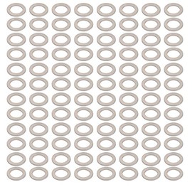 sourcingmap 200Pcs 12mmx18mmx1.5mm Aluminum Motorcycle Hardware Drain Plug Washer