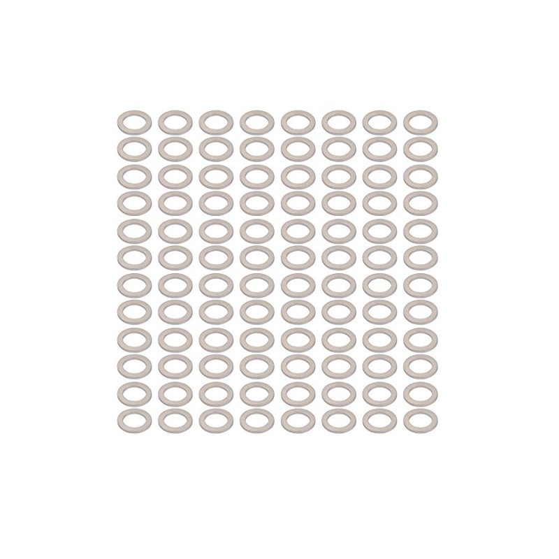 sourcingmap 200Pcs 12mmx18mmx1.5mm Aluminum Motorcycle Hardware Drain Plug Washer