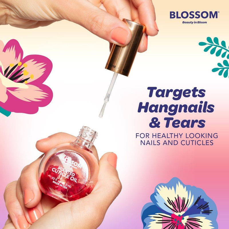 Blossom Aceite suavizante humectante para cutículas, 0.5 onzas