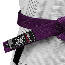Hayabusa 2.0 Adult BJJ Belt - Premium Quality, IBJJF Compliant, Reinforced Double Stitching - Purple, A5