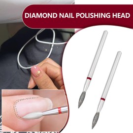 Be In Your Mind 6-Piece Diamond Cuticle Cutter Grinding and Nail Drill Emery Nail Polishing for Acrylic Manicure Salon Home Nail Care 2.1 x 8 mm