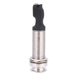 Endpin Socket, Endpin Socket Adapter Piezo Pickup Audio Endpin Socket for Acoustic Guitar Built-in Rod Piezo Pickup 6.35mm Output 2.5mm Input Guitar Parts