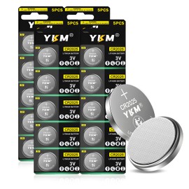 YKM 20 Pack 2025 DL2025 Battery CR2025 3V Lithium Cell for Car Remote Key Fob Button Battery CR2025