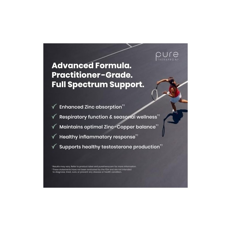 Pure Therapro Rx- Defensa de Zinc Zinc Cobre Quercetina 60