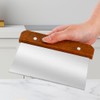 Vivva 1PC Stainless Steel Bench Scraper with Wooden Handle Dough