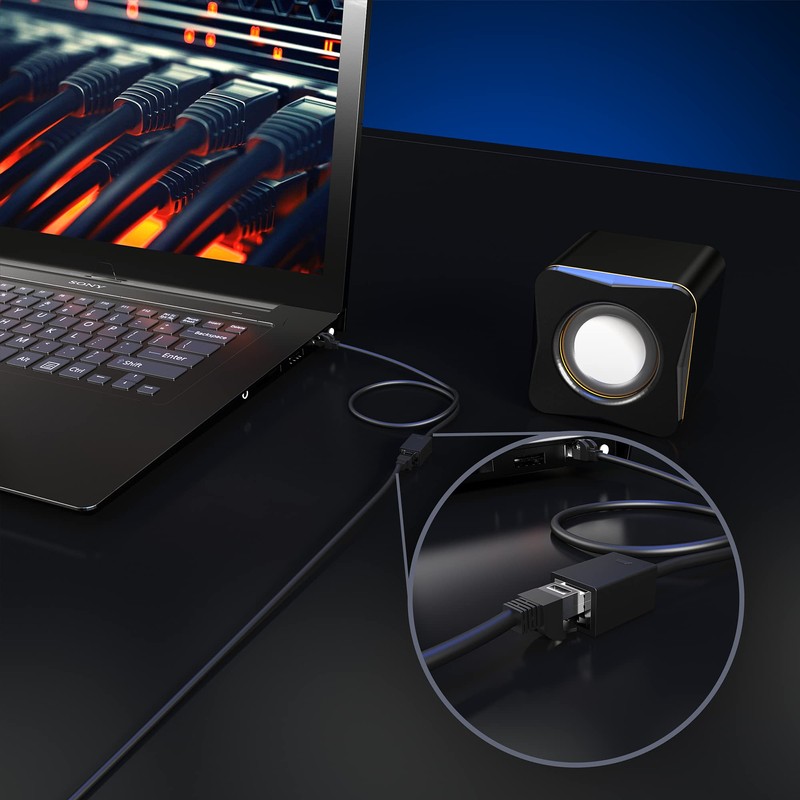 Maximm - Cable de extensión Ethernet (categoría 6, Macho a