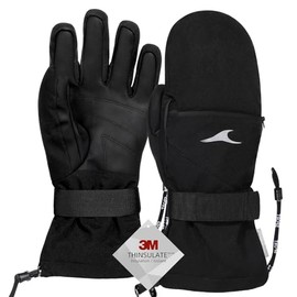 Achiou - Guantes de esquí impermeables, guantes de snowboard, guantes de invierno para clima frío para hombres y mujeres, guantes de nieve con visualización táctil