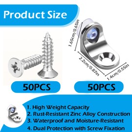 50-Pcs Round Bracket Pins - Metal Shelf Pegs with Silicone Suction Cups,for Kitchen Bookcase Cabinet Furniture Support, Shelves Support Holders