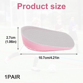2.5cm Height Increase Insoles for Kids, Heel Wedge Inserts, Shoe Height Boosters, Heel Lifts Shoe Inserts, Heights Boosters Elastic Shock Heels Raisers for Kids & Adult, Pink