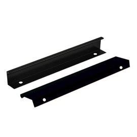 Modern Style Finger Edge Pull, Tiberham 2 Pack Heavy Duty Matte Black Door Handles, Concealed Finger Pull Handle for Home Kitchen Door Drawer Cabinet (255 mm Hole Centre)