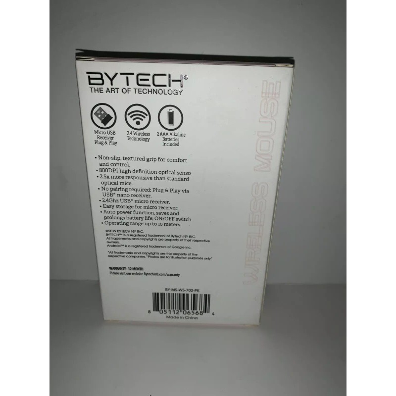 BYTECH PINK WIRELESS MOUSE