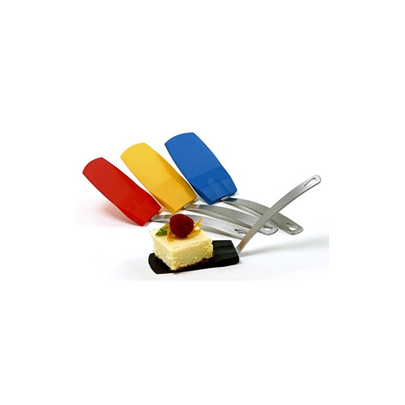 Stainless Steel & Heat-Resistant Flexible Nylon Mini Spatula (1-pack, Blue)
