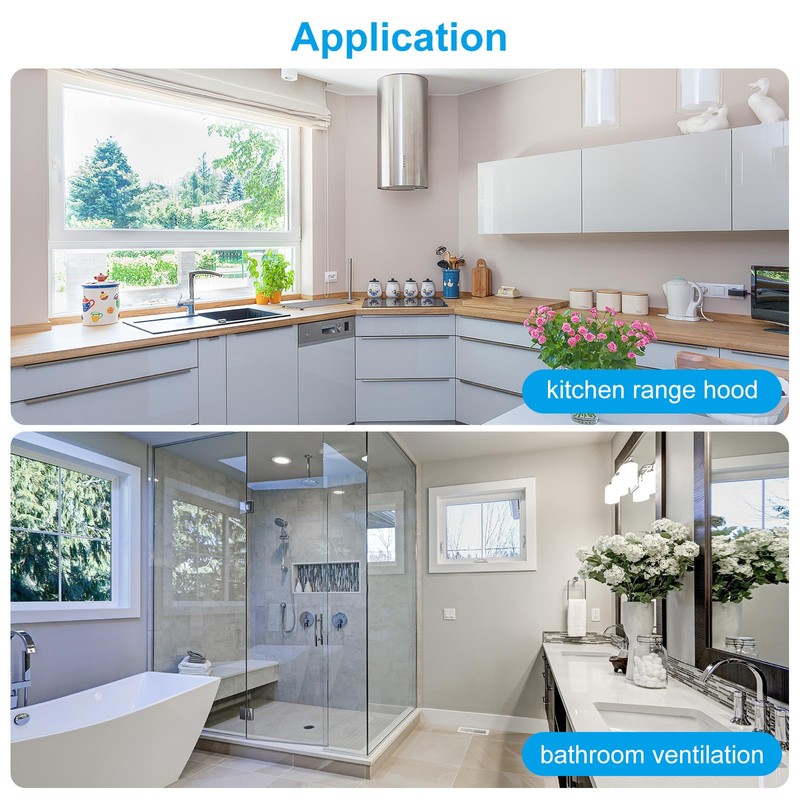 PATIKIL 4 Inch Backdraft Damper, 2Pcs PVC Ducting Hose Airflow