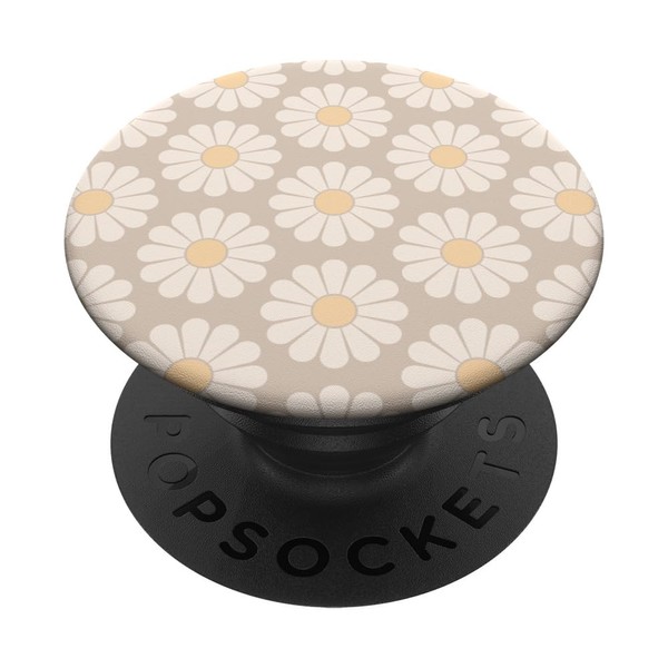 PopSocket PopGrip Daisy Flower Design Beige with Interchangeable