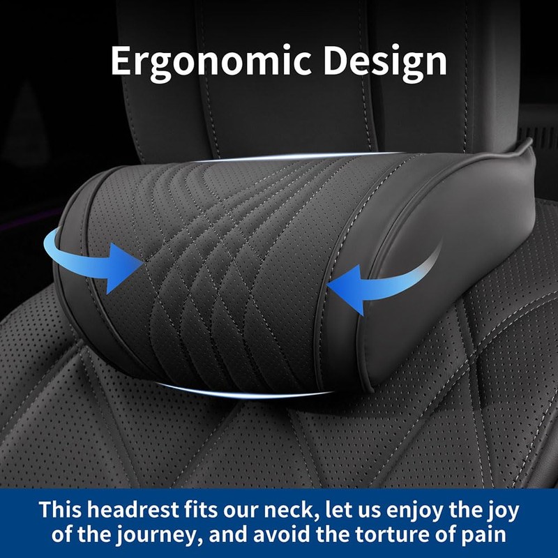 Dapucarin Car Headrest Memory Foam Neck Pillow for Driving with