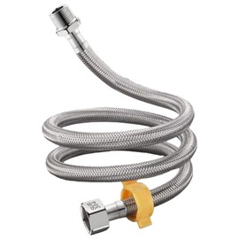 LIURONGNI Extended Length 4 Point Hot Water Heater Inlet Hose 304 Stainless Steel Flexible Pipe Water Heater Connecting Hose