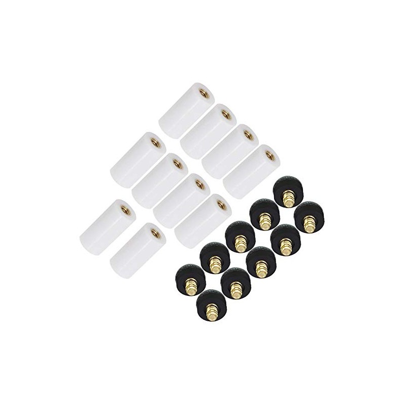 Gigicloud 10pcs/Set Cue Tips Billiard Replacement Screw-On Tips with Pool