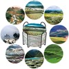 Coasters for Drinks,Field Style,Water Absorbent Ceramic Coasters Base Coaster Set