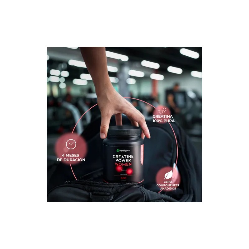 Creatina Monohidratada 600g Creatine Power Women Nutripass Sin Sabor