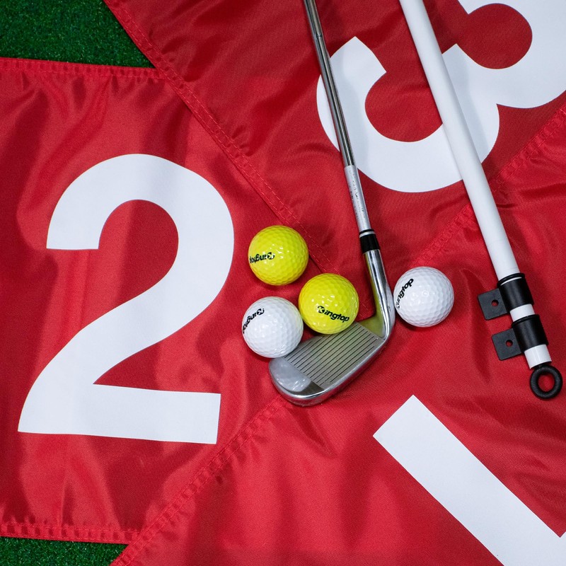 KINGTOP Golf Flag 20x14 Inch - Red# 1, 420D Nylon,