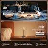 FUNTAPHANTA 3 Pack Black Small Cordless Table Lamps Rechargeable, Battery