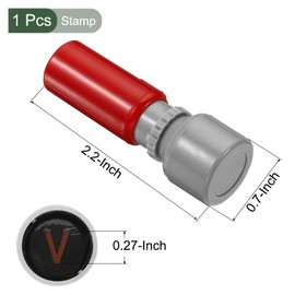 YOKIVE Letter Stamp, Alphabet Character Stamper with Ink Decorate Postcards, Great for Classroom, Festivals (Red, Letter V)