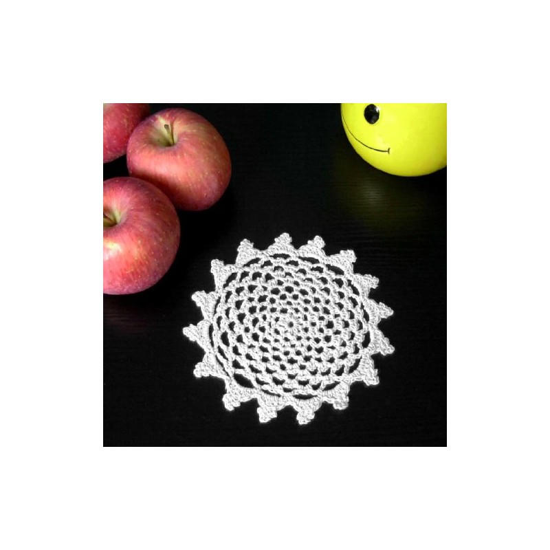 kilofly Crochet Cotton Lace Table Placemats Doilies Value Pack, 4pc,