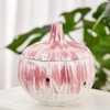 Acaino Ceramic Garlic Pot Garlic Storage with Lid and Ventilation