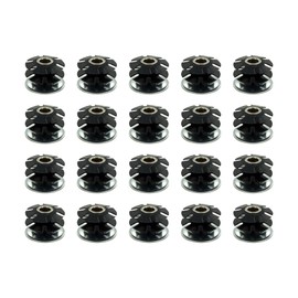 Outwater Industries Double Star Threaded Caster Insert | Heat Treated Steel | Fits 1-1/2 Inch Round 16-18 Gauge Tube | Thread: 3/8-16 | 20 Pack