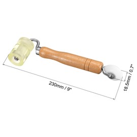 sourcing map 9'' Combo Seam Roller 1.4"/1.6" Width PU Wheel Smooth Surface External Corner Edge Roller