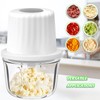 Luniquz Mini Electric Garlic Chopper 300ML GLASS Food Processor Cordless