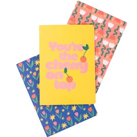 ban.do Rough Draft Notebook Journal Set of 3, Soft Cover Stitch Notebooks with 32 Lined Pages Each, Assorted (Fall 24)