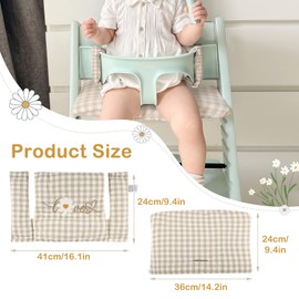 QCXWCJWD Tripp Trapp Cushion, Stokke High Chair Cushion, Soft And Comfortable Highchair Covers & Cushions, Children's Dining Chair Cushions for Baby Eating and Anti-dirty (Waterproof)