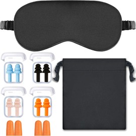 HouChanges 6Pairs Ear Plugs with Eye Mask Gift Set Multicoloured