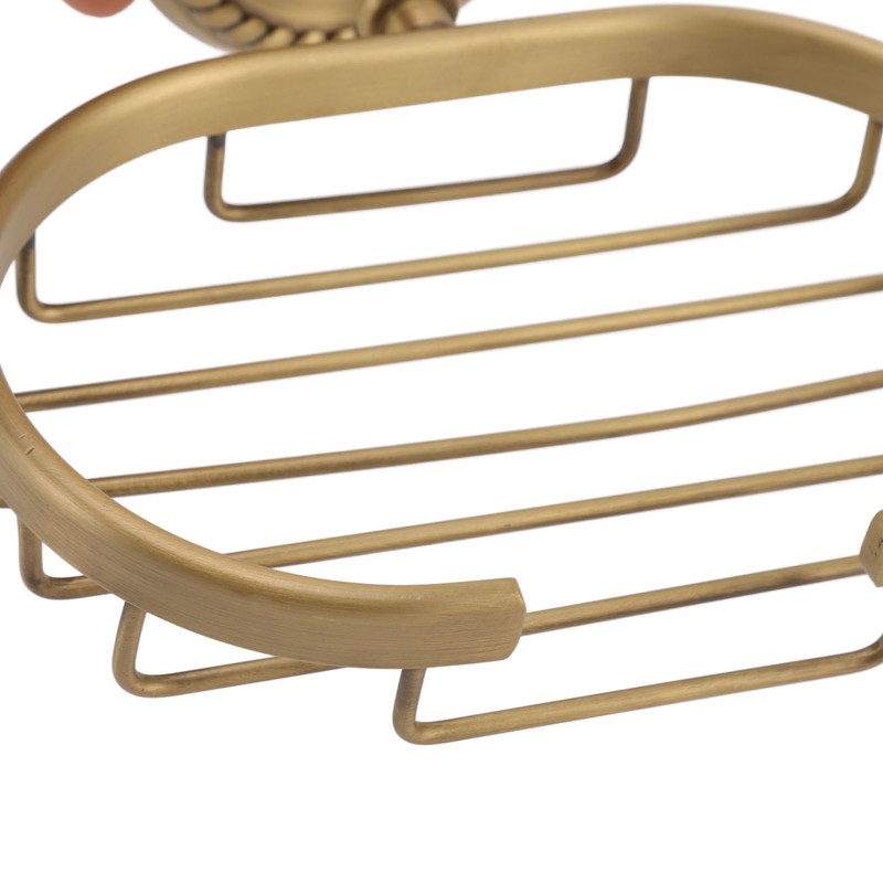 Soap Dish Wall Mounted Twisted Pattern Soap Holder Copper Stainless