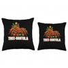 Tree-rantula Xmas Tree Tarantula Arachnid Festive Spider Throw Pillow