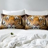 Feelyou Tiger Fitted Sheet Animal Pattern Bed Sheet Set Safari