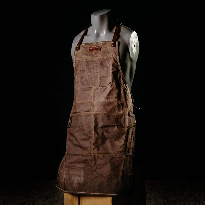 Breeo Waxed Canvas Apron - Leather Straps - D Rings