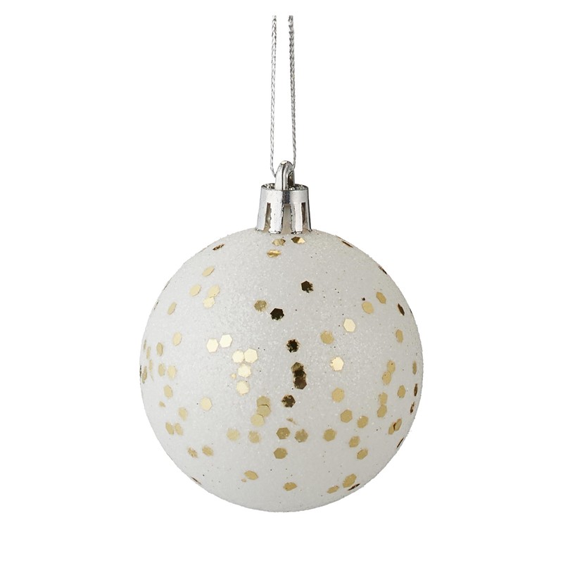 Relaxdays Christmas Baubles Set of 30 Plastic Diameter 6 cm