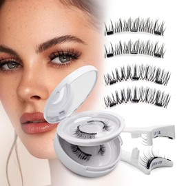 Magnetic Eyelashes with Applicator Tool Kit,2 Pairs,Glue-free Magnetic Eyelash Clip,Two styles of magnetic false eyelashes set,Magnetic Eyelashes No Eyeliner