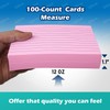 Pink Index Cards 4x6 Lined Ruled Flash Note Cards 100